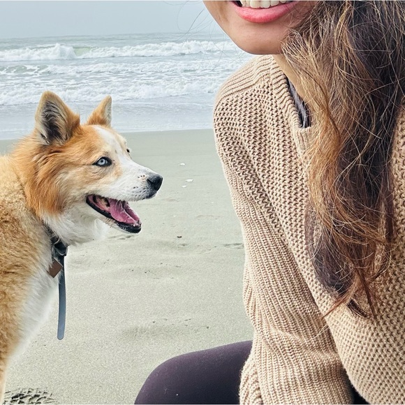 Tommy Hilfiger Beige Camel Knit Jumper Crew Neck Oversized Sweater - Picture 4 of 10